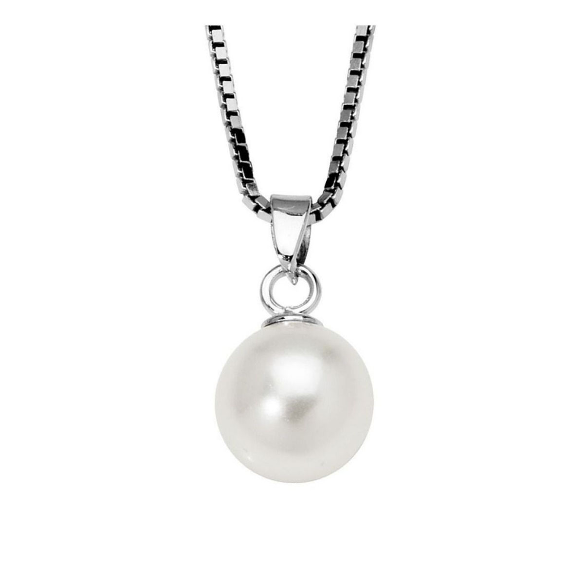 Smykke Syntetisk Perle 10mm Sølv