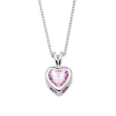 Halssmykke 925 Sølv Rosa