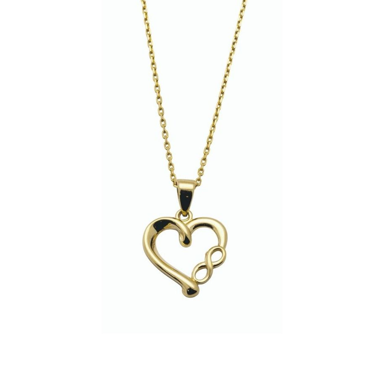 Halssmykke Hjerte 375 Gult Gull