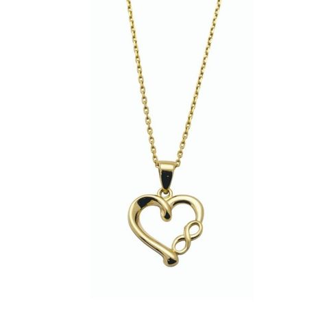 Halssmykke Hjerte 375 Gult Gull