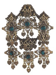 * sølje gml.forgylt m. grøn s