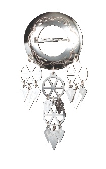 Sølje Trønder liten 830 Hvitt Sølv