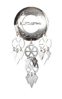 Sølje Trønder liten 830 Hvitt Sølv