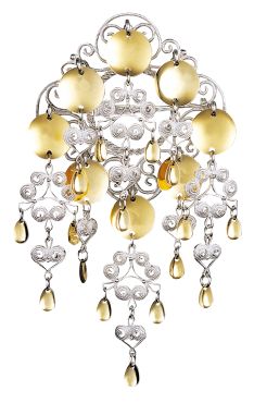 Sølje Nordland 830 Hvitt/Forgylt Sølv