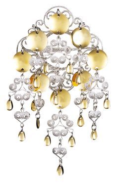 Sølje Nordland 830 Hvitt/Forgylt Sølv