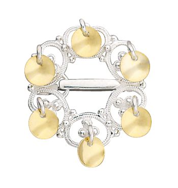 Sølje 830 Hvit/Forgylt Sølv