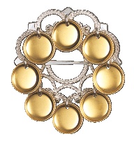 * sølje hvit/forgylt m. 16mm