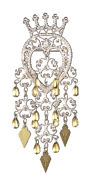 sølje hvit/forgylt. m. spirla