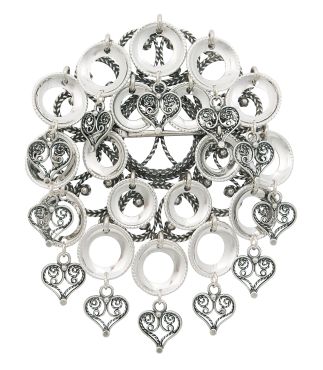 sølje m.ringlauv og hj.filigr.