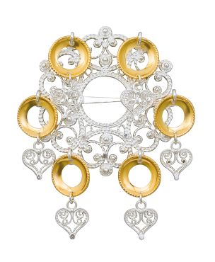 sølje m.ringlauv og hj.filigr.