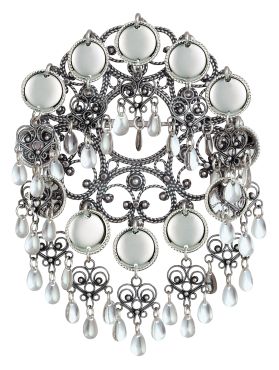 Sølje oksidert m. 14 mm trådkantløv