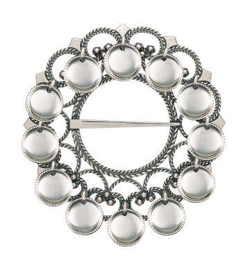 Sølje oksidert m.14 mm, trådkantløv