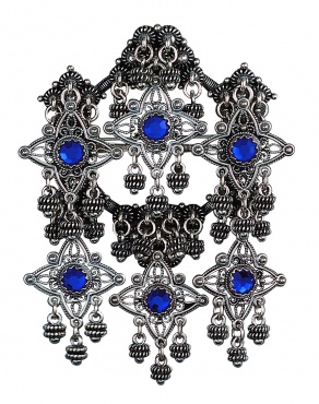 sølje oksidert m. blå stein