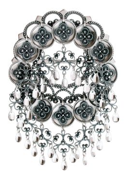 sølje oksidert m. filigranlau