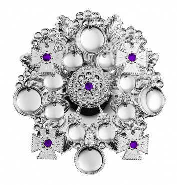 sølje oksidert m. lilla stein