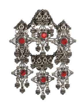 sølje oksidert m. rød stein