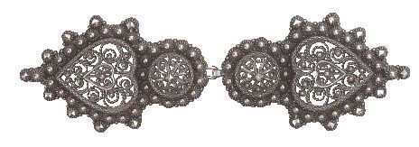 Beltespenne Telemark 830 Oksidert Sølv