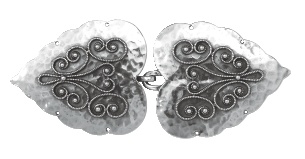 spenne, belte, oksidert