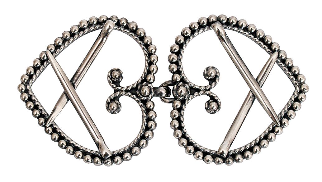 Beltespenne Østfold 830 Oksidert Sølv