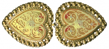 spenne til skinnlist, forgylt