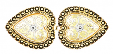 spenne til skinnlist, forgylt/