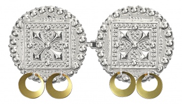 spenne til skinnlist, hvit m.f