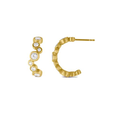 Stardust Øreringer 925 Forgylt Sølv