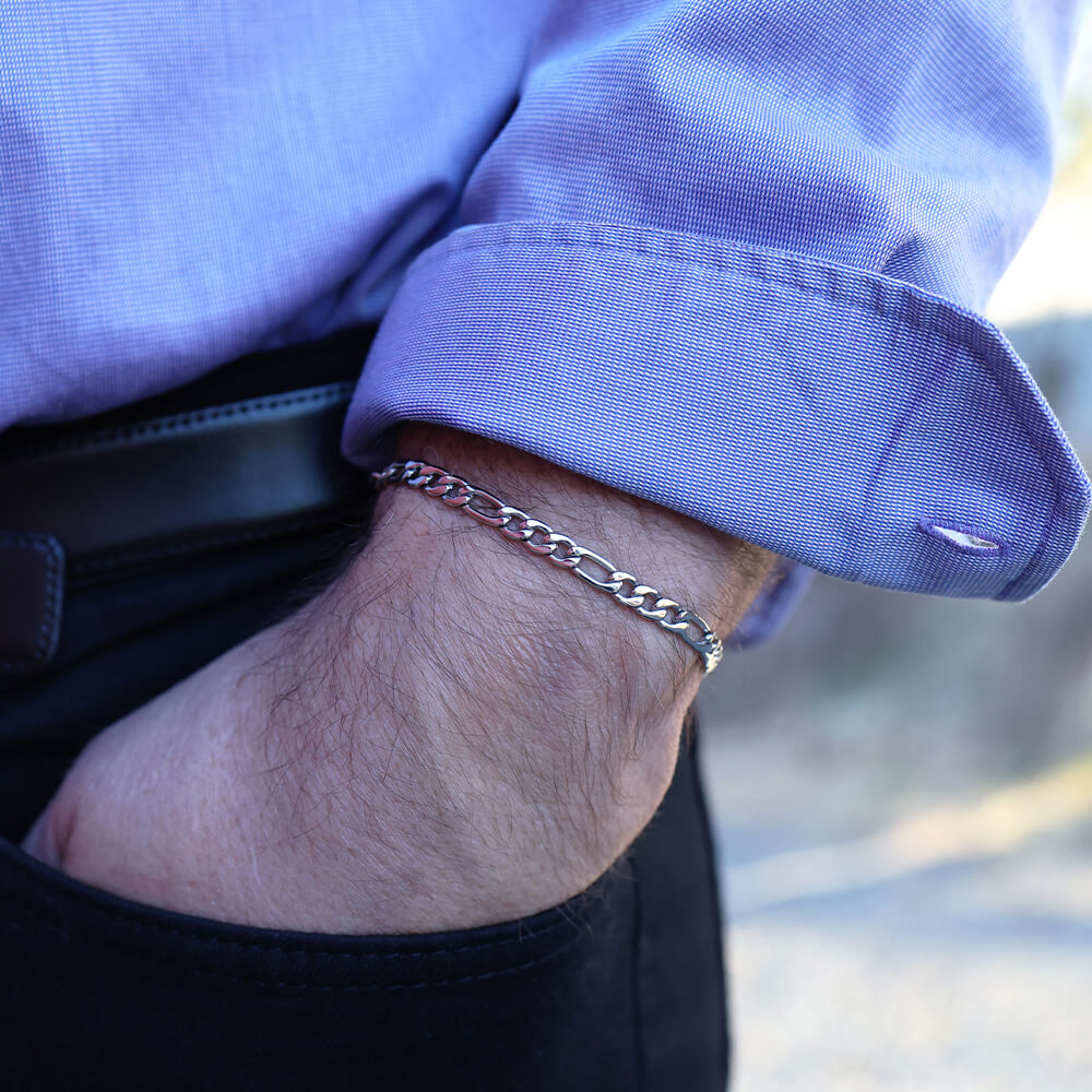 Figaro Armbånd Stål 