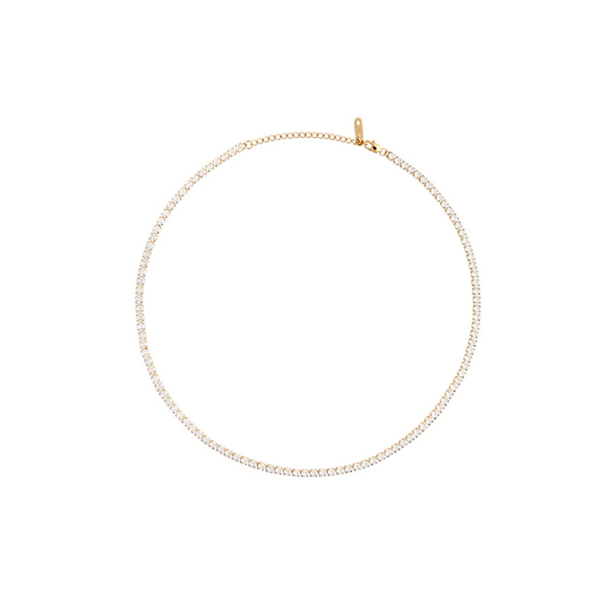 Tennis Halskjede Gullfarget Stål