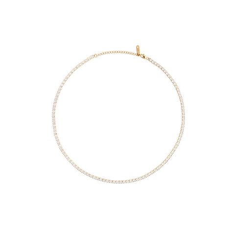 Tennis Halskjede Gullfarget Stål