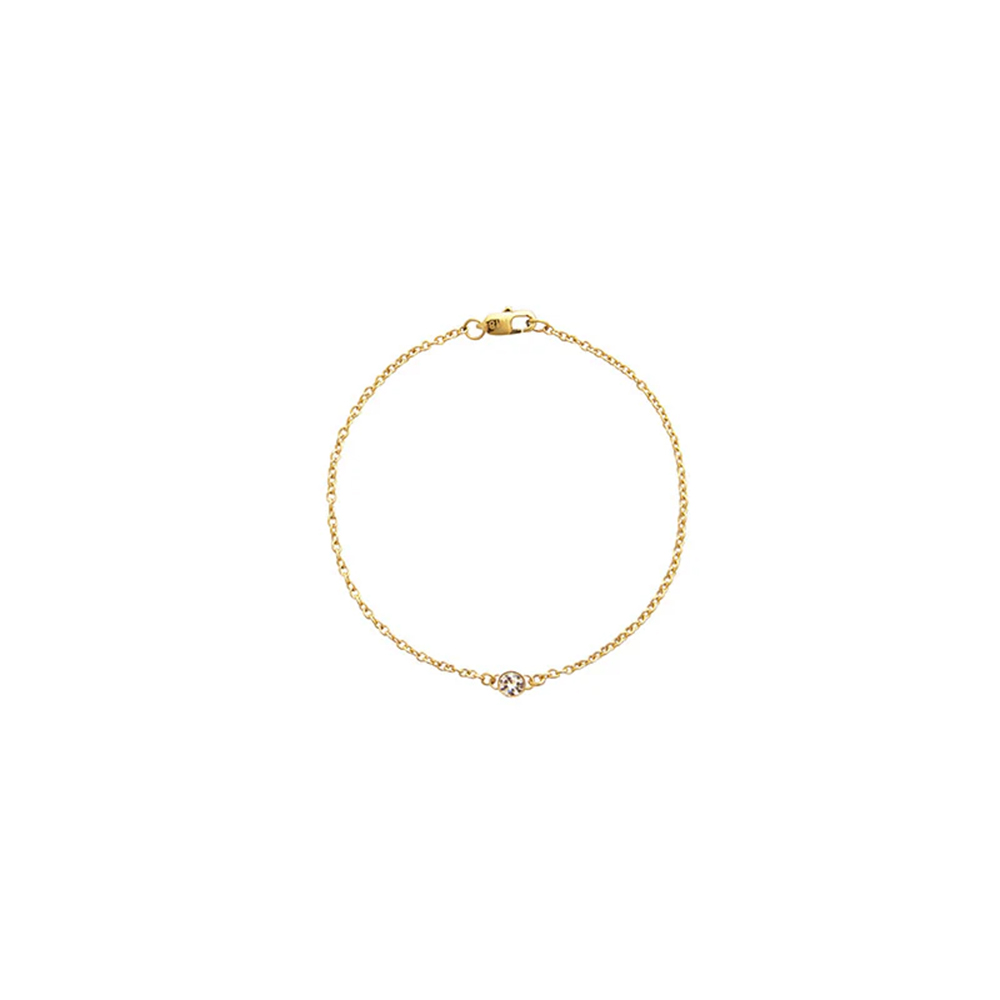 Thin Diamond Gold Medium Bracelet