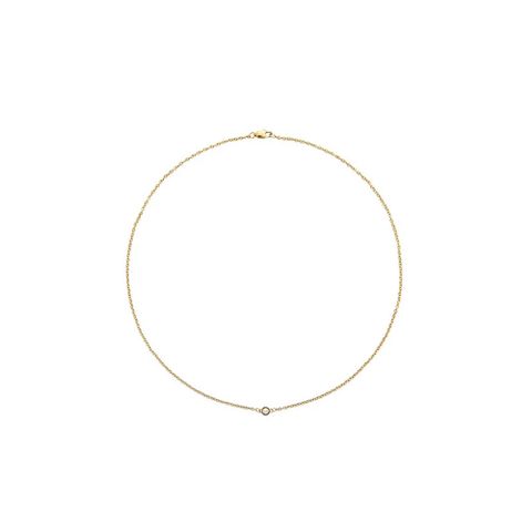 Thin Diamond Gold Necklace