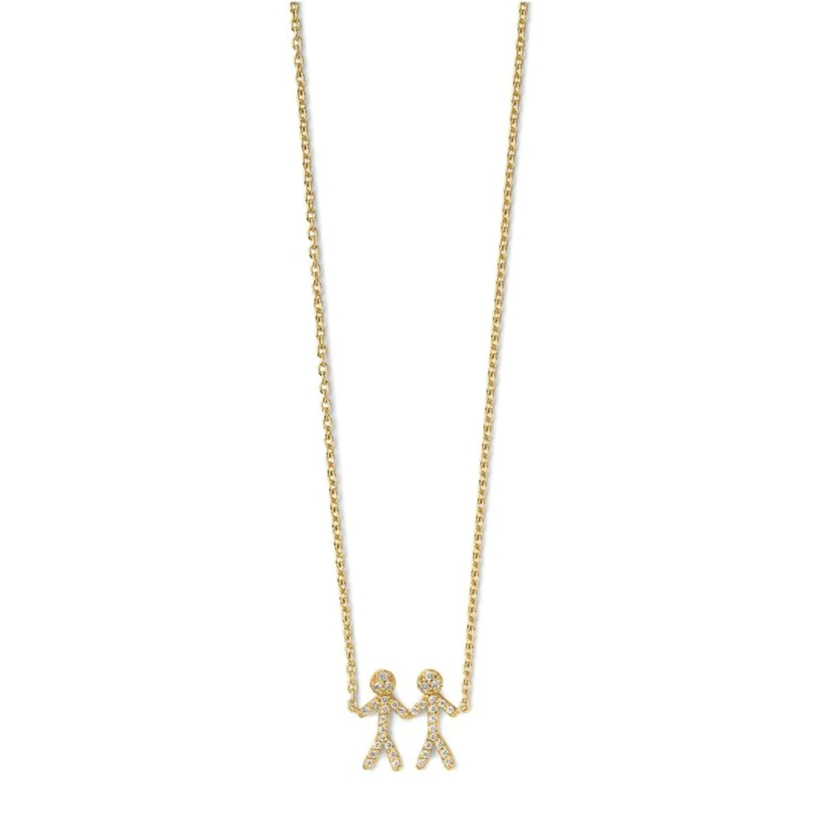 Together You & Me Halssmykke 925 Forgylt Sølv 