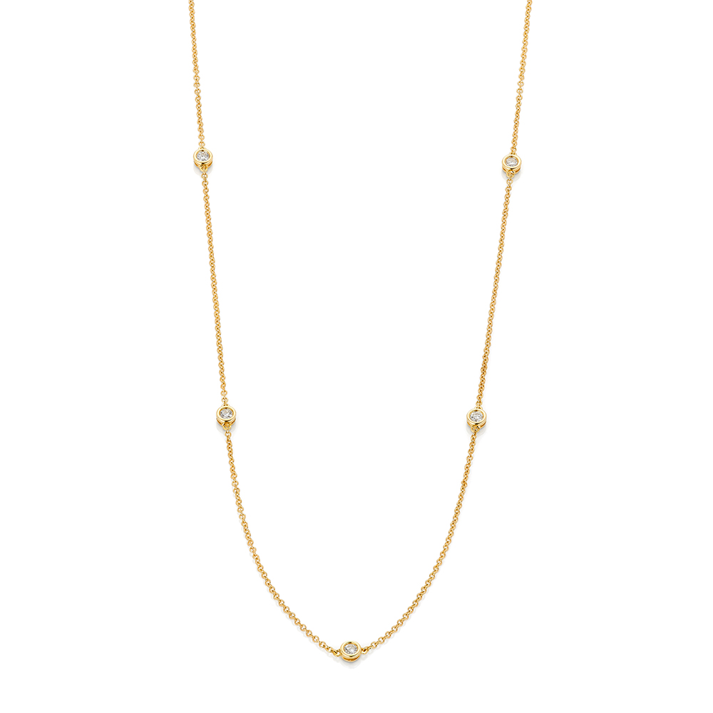 Diamantsmykke 375 Gult Gull