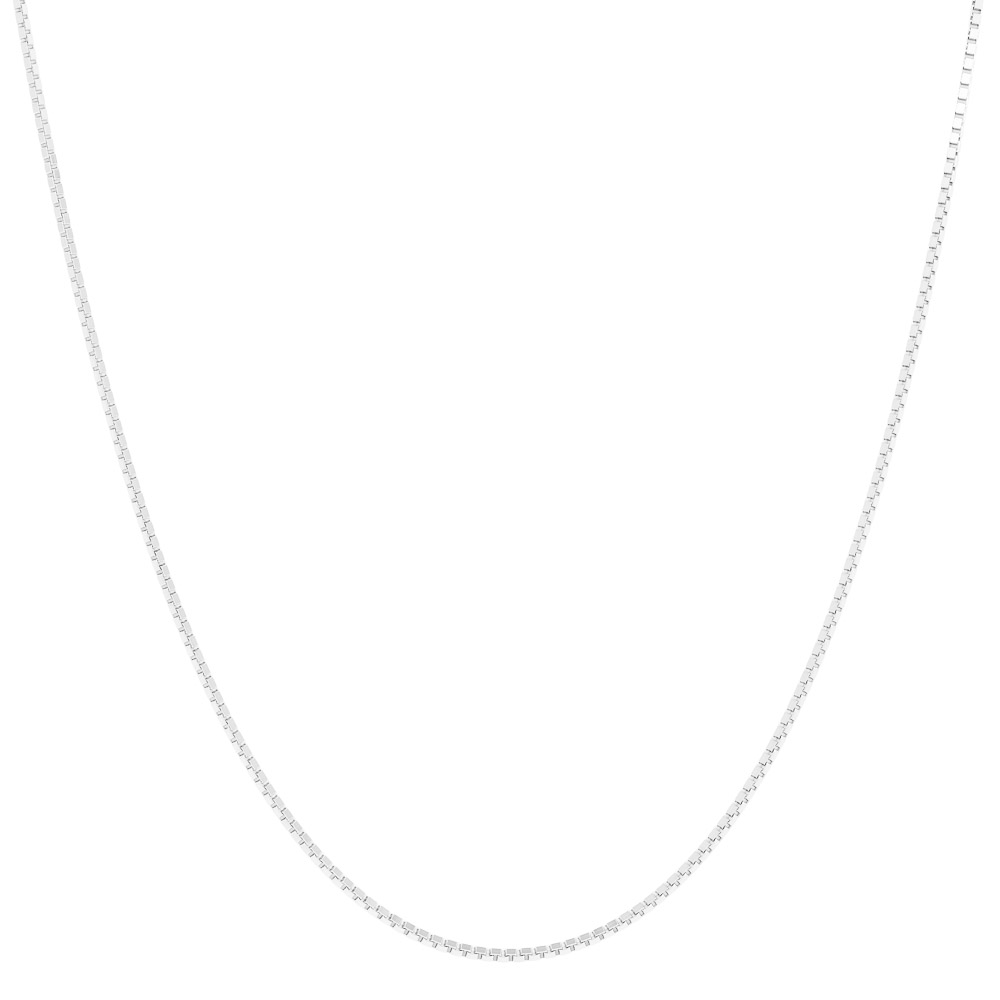 Veneziansk Kjede 375 Hvitt Gull 50 cm