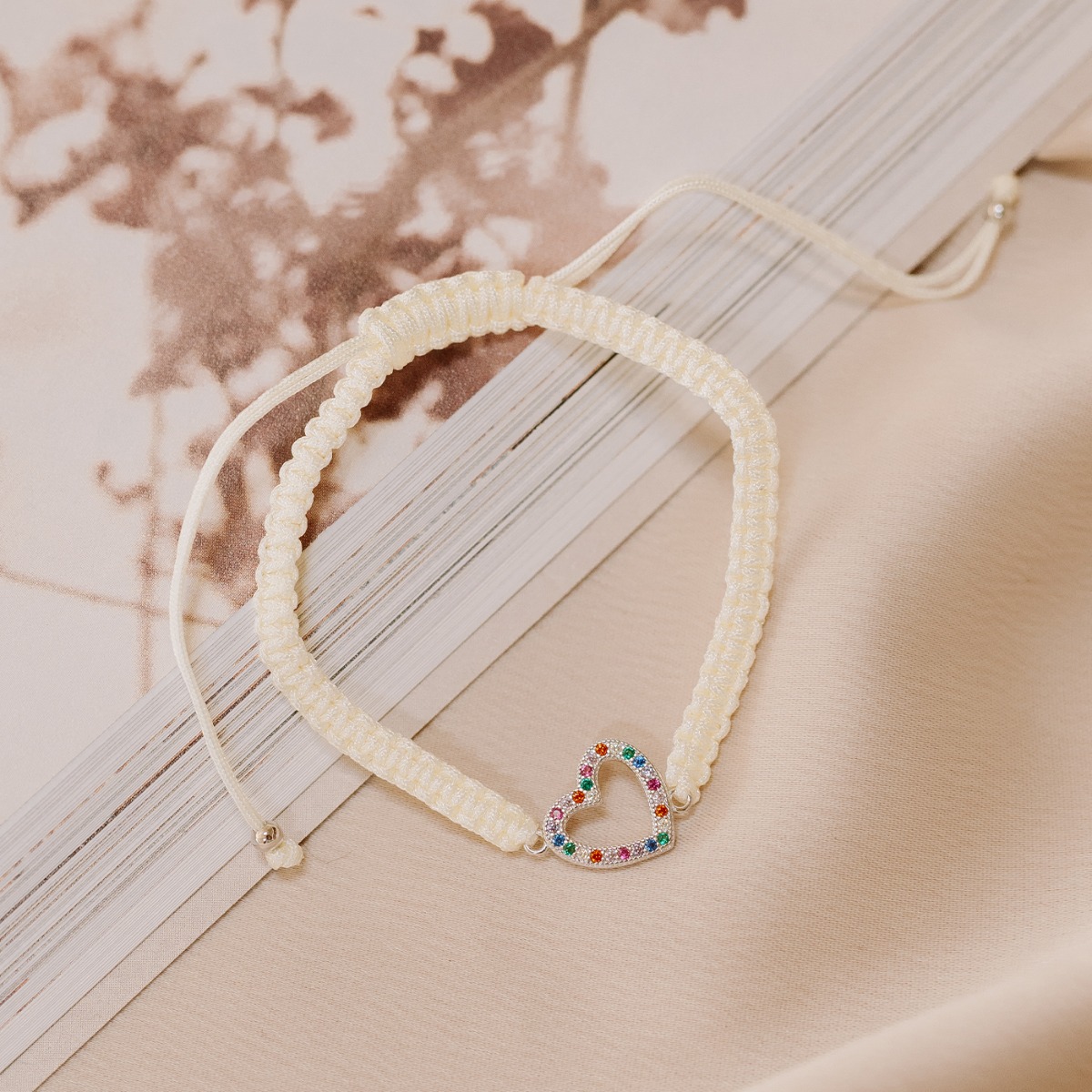 Vennskapsarmbånd Beige Fargede Stener