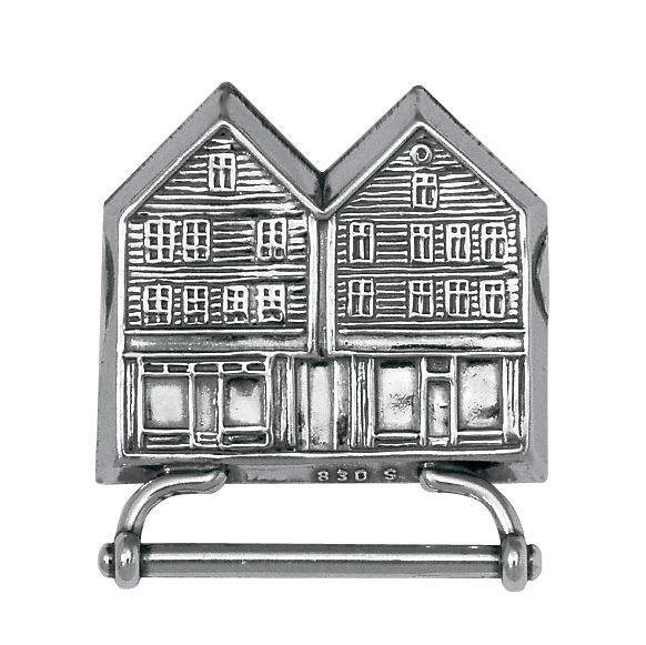 Veskestøl Bryggen Bergen 830 Oksidert Sølv