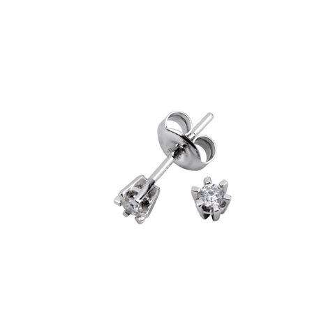 Diamantøredobber 585 Hvitt Gull 0,14 ct