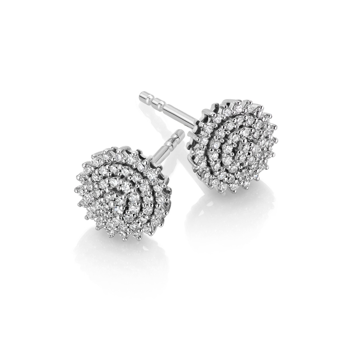 Diamantøredobber 585 Hvitt Gull 0,25 ct