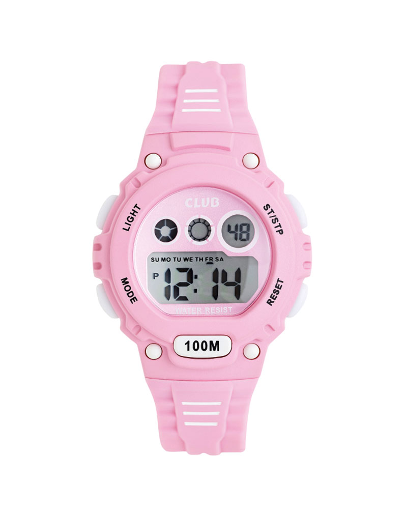BARNEKLOKKE - ROSA - DIGITAL - 32 MM