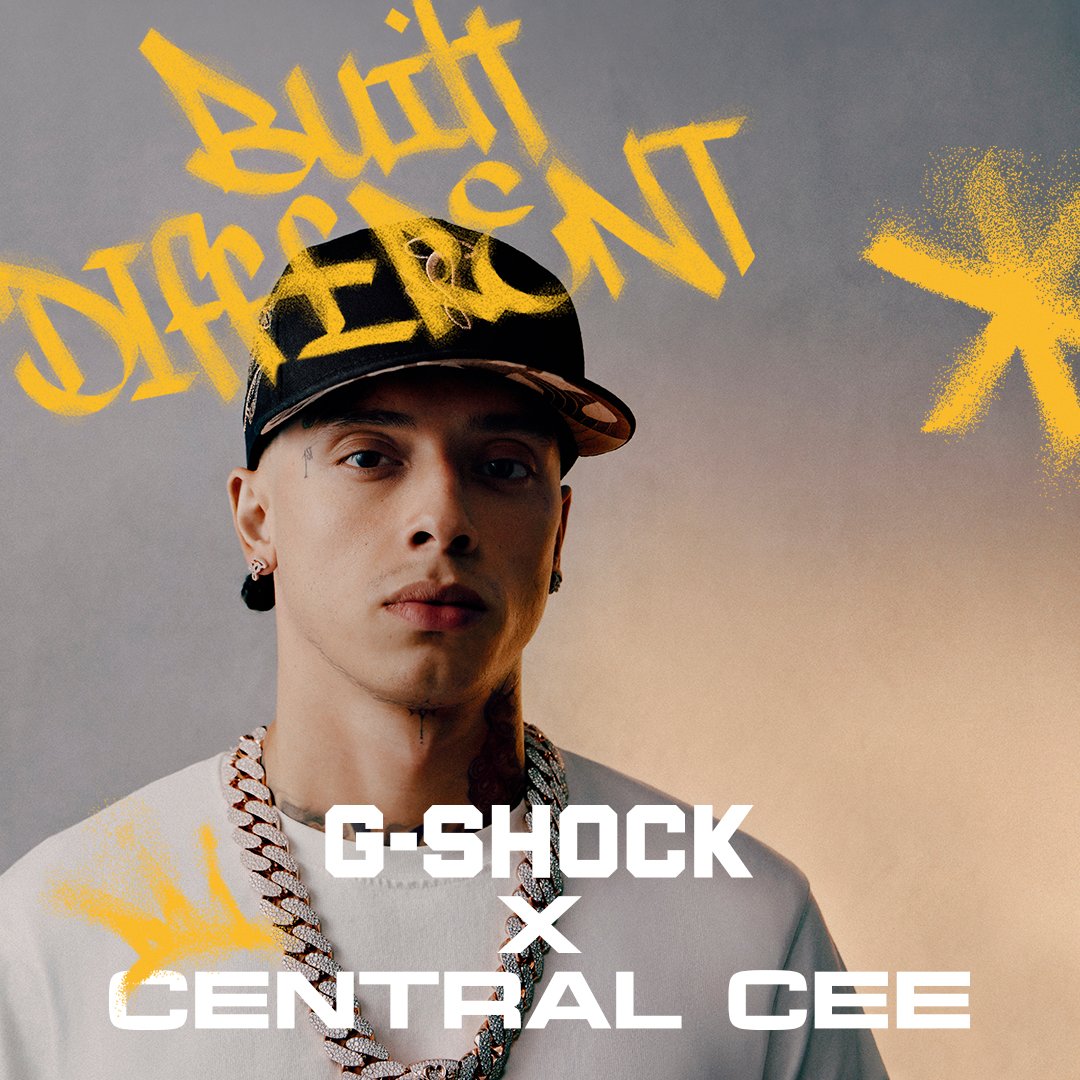 Bilde av central cee i forbindelse med den nye kolleksjonen til G-shock - built different klokker
